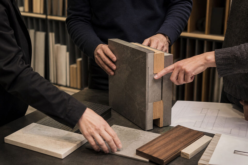 Prodotti di un’azienda partner esposti da Materium